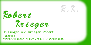 robert krieger business card
