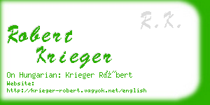 robert krieger business card